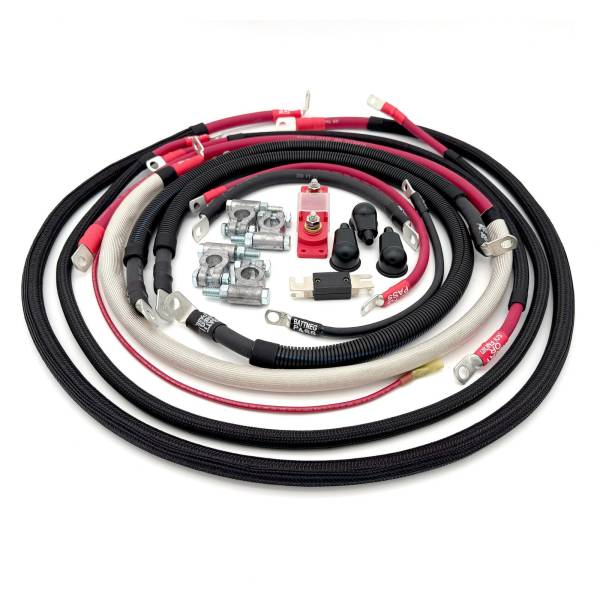Big7Kits - 2003-2007 Ford F250/F350 2/0 Gauge Battery Cable Kit Power Stroke 6.0 Diesel Straight Battery Cable Big7Kits