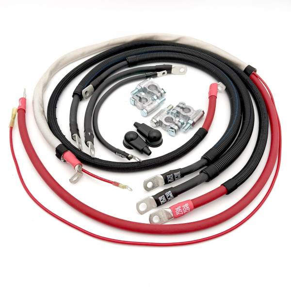 Big7Kits - 2008-2010 Ford F250/F350 2/0 Gauge Battery Cable Kit Power Stroke 6.4 Diesel Straight Battery Cable Big7Kits