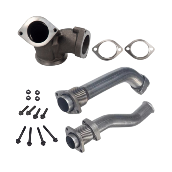 Norcal Diesel Performance Parts - 7.3 Powerstroke Bellowed Exhaust Up-Pipes & Gaskets 1999.5–2003 Powerstroke Diesel