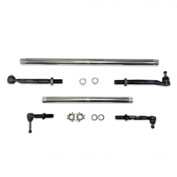 Apex Chassis - Heavy Duty ProLock Polished Aluminum Tie Rod and Drag Link Assembly Fits: 17-25 F-250/F-350 Super Duty Apex Chassis