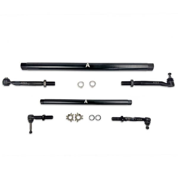 Apex Chassis - Heavy Duty ProLock DOM Steel Tie Rod and Drag Link Assembly Fits: 17-25 F-250/F-350 Super Duty Apex Chassis