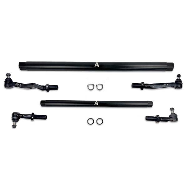 Apex Chassis - Heavy Duty ProLock Black Aluminum Tie Rod and Drag Link Assembly Fits: 03-13 RAM 2500/3500 Apex Chassis