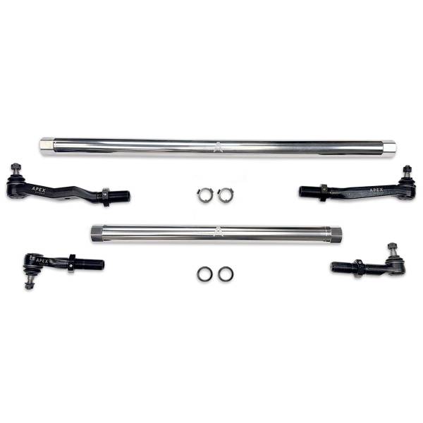 Apex Chassis - Heavy Duty ProLock Polished Aluminum Tie Rod and Drag Link Assembly Fits: 03-13 RAM 2500/3500 Apex Chassis
