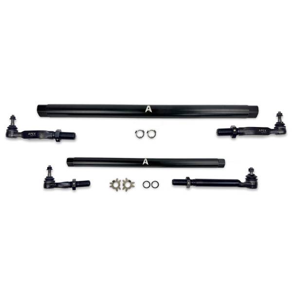 Apex Chassis - Heavy Duty ProLock Black Aluminum Tie Rod and Drag Link Assembly Fits: 14-24 Ram 2500/3500 Apex Chassis