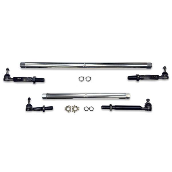 Apex Chassis - Heavy Duty ProLock Polished Aluminum Tie Rod and Drag Link Assembly Fits: 14-24 Ram 2500/3500 Apex Chassis