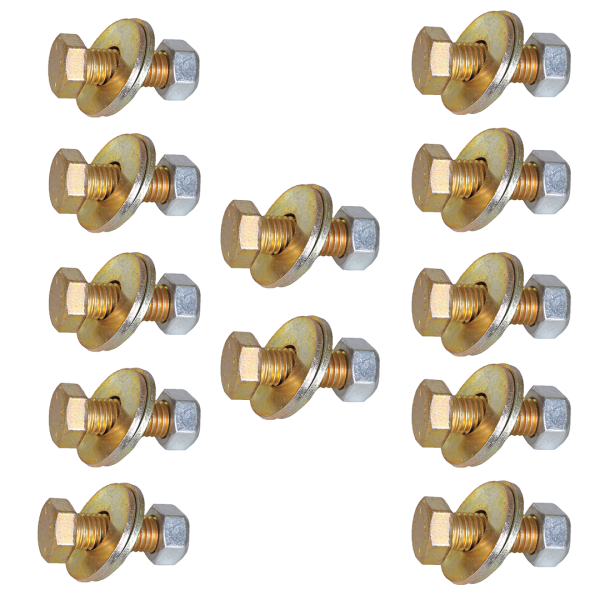 Gen Y Hitch - Bolt Installation Kit for Executive Fifth Wheel Pin Box 12 qty 5/8 inch x 2 Inch grade 8 bolts & 12 qty 5/8 inch steel lock nuts & 24 qty flat washers Gen Y Hitch