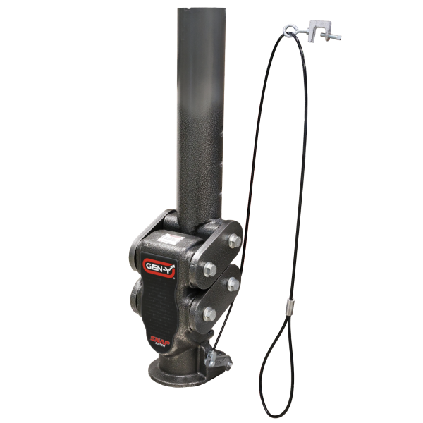 Gen Y Hitch - Spartan Torsion Flex SnapLatch 2.5 Inch Offset 4 Inch Round Tube Gooseneck 2 5/16 Inch Coupler Standard Height 3.5-6.5K TW 25K Towing Includes GH-098 Pin & Pull Rod Gen Y Hitch