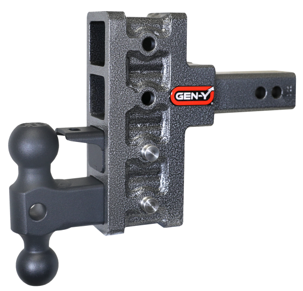 Gen Y Hitch - Mega Duty 2 Inch Offset Shank 2.5 Rise, 5 Inch Drop 1.5K TW 10K Hitch & GH-031 Dual-Ball & GH-032 Pintle Lock Gen Y Hitch