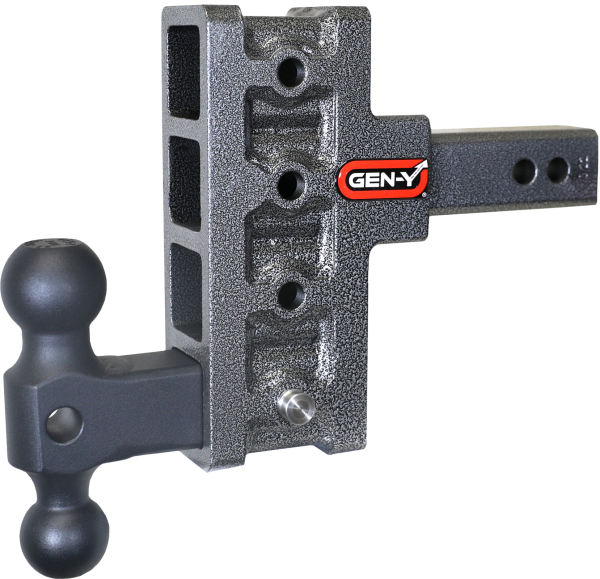 Gen Y Hitch - Mega Duty 2 Inch Offset Shank 2.5 Rise, 5 Inch Drop 1.5K TW 10K Hitch & GH-031 Dual-Ball Gen Y Hitch