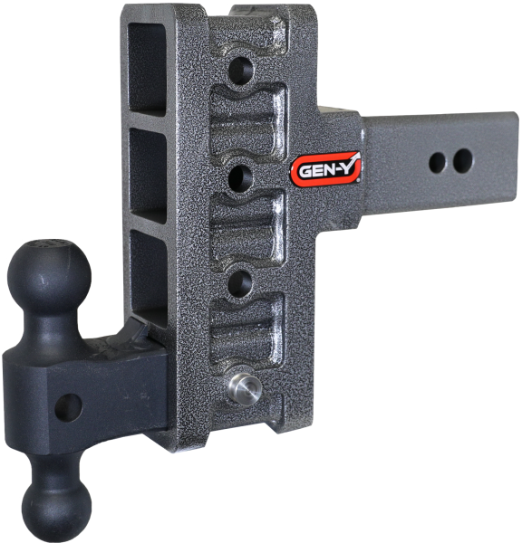 Gen Y Hitch - Mega Duty 3 Inch Offset Shank 3 Inch Rise, 6 Inch Drop 3.5K TW 32K Hitch & GH-0161 Dual-Ball Gen Y Hitch