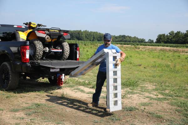 Gen Y Hitch - 1 Pair Heavy Duty 8 foot Foldable Aluminum Loading Ramp 15 Inch x 96 Inch 3K Capacity Per Ramp Gen Y Hitch