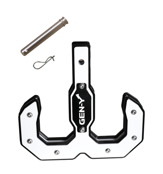 Gen Y Hitch - Hulk 2.0 16K Tow Hook 2 Inch Shank Black/White with GH-099 Pin & GH-011 Clip Gen Y Hitch