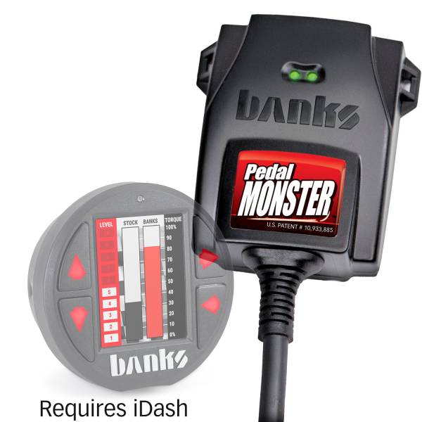 Banks Power - PedalMonster, Throttle Sensitivity Booster for use with existing iDash and/or Derringer for many Chevy/GMC, Chrysler, Dodge, Jeep, Nissan
