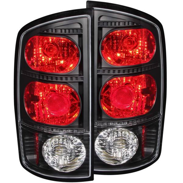 ANZO USA - Tail Light Set Clear Lens Black Housing Pair Dodge Ram 1500 2002-2006, 2500/3500 2003-2006 ANZO USA