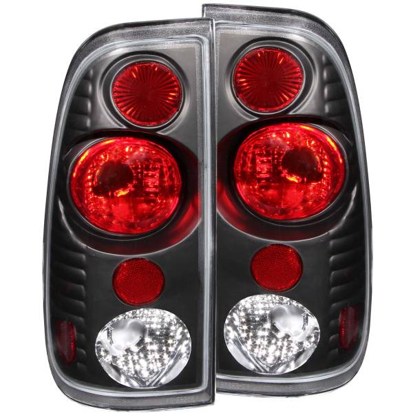 ANZO USA - Tail Light Set Clear Lens Black Housing G2 Pair Does Not Fit Super Crew Models Ford F-150 1997-2003, Ford F-150 Heritage 2004, Ford F-250 1997-1999, Ford F-250/F-350 Super Duty 1999-2007 ANZO USA