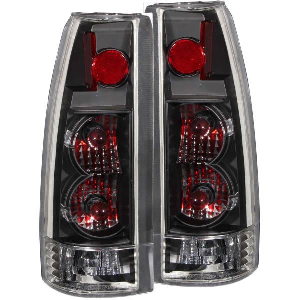 ANZO USA - Tail Light Set 17 Inch L X 15 Inch W X 6 Inch H Clear Lens Black Housing Pair Chevy/GMC/Cadillac Trucks/SUVs 1988-2000 ANZO USA