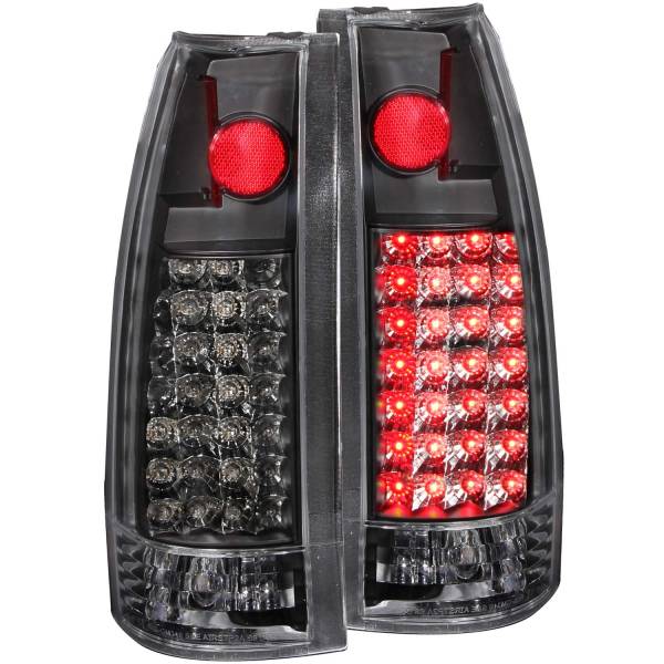 ANZO USA - Tail Light Set LED Clear Lens Black Housing G2 Pair Chevy/GMC/Cadillac Trucks/SUVs 1988-2000 ANZO USA