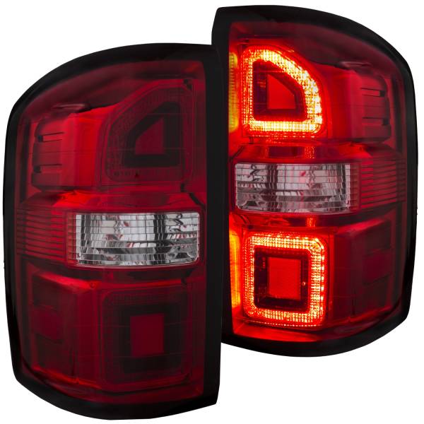 ANZO USA - Tail Light Set LED Red/Clear Lens G2 Pair GMC Sierra 1500/2500 HD 2014-2015 ANZO USA