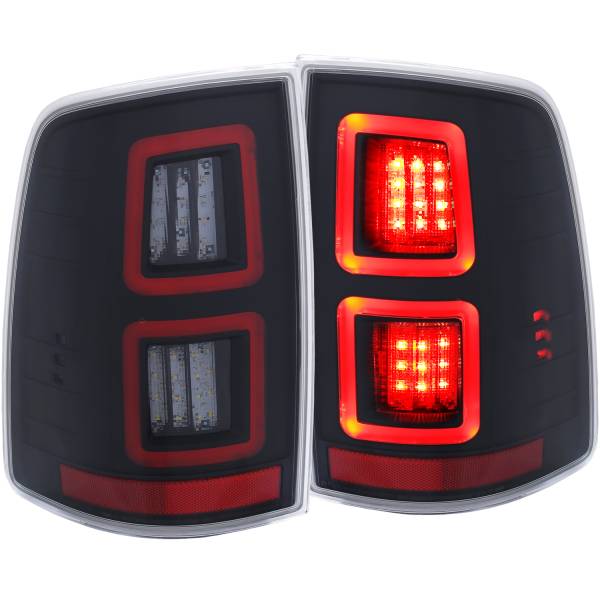 ANZO USA - Tail Light Set LED Clear Lens Black Housing Pair Dodge Ram 1500/2500/3500 2009-2010, Ram 1500/2500/3500 2011-2018, Ram 1500 2019-2023 ANZO USA