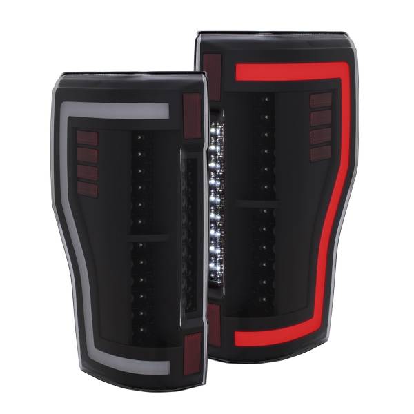 ANZO USA - Tail Light Set LED Black Clear Lens Pair Ford F-250 Super Duty/F-350/F-450 Super Duty 2017-2019 ANZO USA