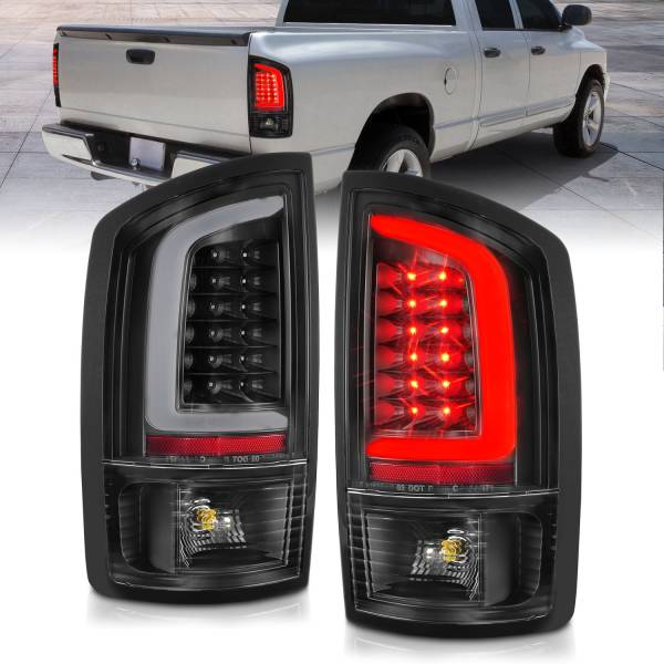 ANZO USA - Tail Light Set LED Black Housing Clear Lens Pair Dodge Ram 1500 2002-2006, 2500/3500 2003-2006 ANZO USA
