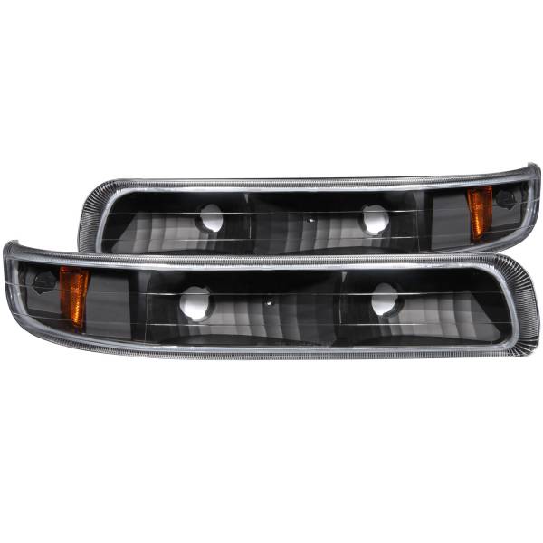 ANZO USA - Euro Clear Lens Black Housing Amber Reflector Pair Chevrolet Silverado 1500/2500 1999-2002, 1500 HD/2500 HD/3500 2001-2002, Chevrolet Suburban 1500/2500/Tahoe 2000-2006 ANZO USA