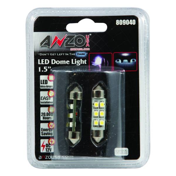 ANZO USA - Dome Light Bulb Universal 1.5 Inch Includes 3 Adapters ANZO USA