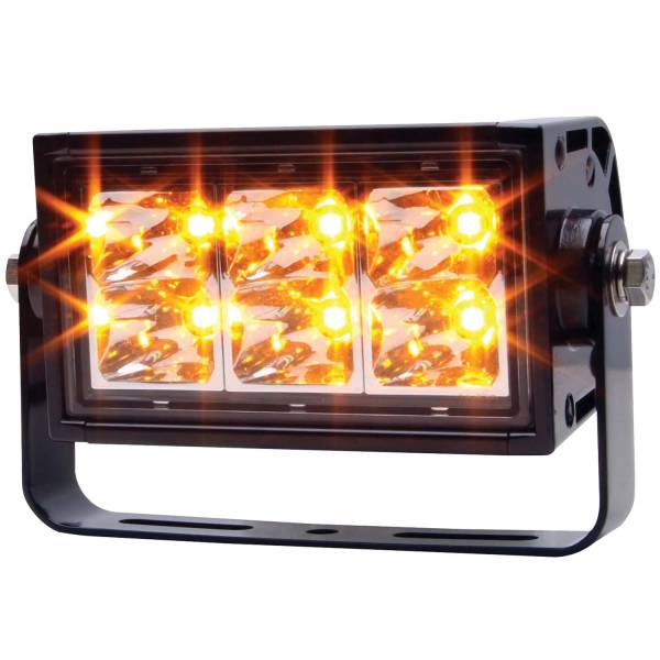 ANZO USA - Rugged Vision Off Road LED Light Bar Rectangle 4 Inch 6 LEDS High Output Amber Weather Resistant Housing ANZO USA