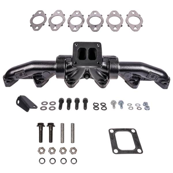 ATS Diesel Performance - ATS Pulse Exh Manfld 1998.5-2002 5.9L 24V Cummins 3-Pc T4 w/ Gaskets Turbo Hardware