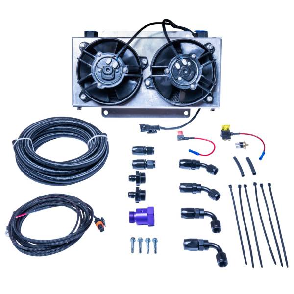 ATS Diesel Performance - ATS Universal Trans Cooler Kit, 19 Row w/ Dual Fan 3/8 Inch Lines