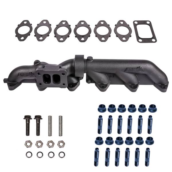 ATS Diesel Performance - ATS Pulse Exh Manfld 2003-2007 5.9L Cummins 2-Pc T4 w/ Gaskets Prem Hardware