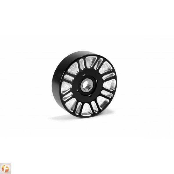 Fleece Performance - 2003-2018 Upper Fan Idler for use with Electric Water Pumps Black Finish Contrast Cut Fleece Performance