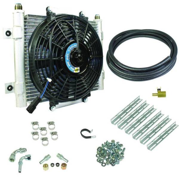 BD Diesel - BD Diesel Xtrude Transmission Cooler with Fan Complete Kit for 1/2in Lines Dodge/Ford