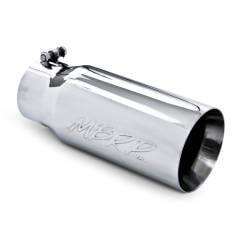 MBRP Exhaust Tip, 5" O.D.  Dual Wall Straight  4" inlet  12" length, T304 T5049