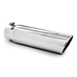 Exhaust Tips & Stacks - 4.0" Inlet Exhaust Tips - MBRP Exhaust - MBRP Exhaust Tip, 5" O.D., Angled Rolled End, 4" inlet 18" in length, T304 T5124