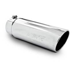 Exhaust Tips & Stacks - 5.0" Inlet Exhaust Tips - MBRP Exhaust - MBRP Exhaust Tip, 6" O.D., Angled Rolled End, 5" inlet 18" in length, T304 T5125