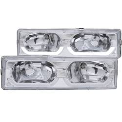 6.2 Duramax - GM 6.2L & 6.5L Lighting - ANZO USA - ANZO USA Crystal Headlight Set 111300