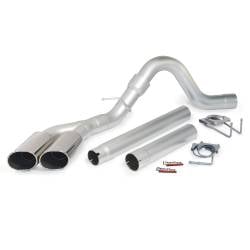 6.4L Powerstroke Exhaust Parts - Exhaust Systems - Banks Power - Banks Power Monster Exhaust System, Single Exit, Dual Chrome Obround Tips 49784