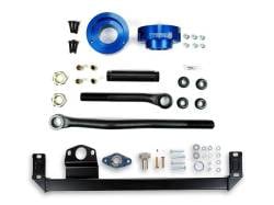 Sinister Diesel Adjustable Track Bar, Steering Box Support, and Leveling Kit for Dodge Cummins 2010-2012 4WD (Blue)