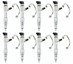 Ford 6.4L Fuel System & Components - Fuel Injection & Parts - Alliant Power - Set Of 8 Re-Manufactured Fuel Injectors Nozzle Piezo 08-10 Ford 6.4L Powerstroke Diesel - Alliant