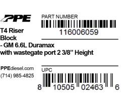 PPE Diesel - T4 Riser Block With Waste Gate Port PPE Diesel - Image 2