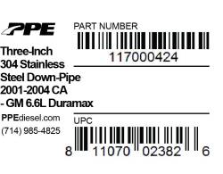 PPE Diesel - 3 Inch 304 Stainless Steel Down Pipe LB7 02-04 California Emissions PPE Diesel - Image 5