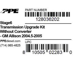 PPE Diesel - Stage 6 Transmission Upgrade Kit W/O Converter GM Allison 1000 And 2000 Series 04.5-05 5 Speed PPE Diesel - Image 4