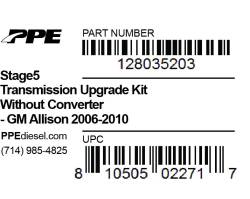 PPE Diesel - Stage 5 Transmission Upgrade Kit W/O Converter GM Allison 1000 And 2000 Series 06-10 6 Speed PPE Diesel - Image 4
