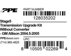 PPE Diesel - Stage 5 Transmission Upgrade Kit W/O Converter GM Allison 1000 And 2000 Series 04.5-05 5 Speed PPE Diesel - Image 4