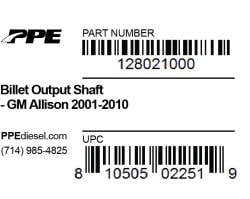 PPE Diesel - Billet Output Shaft GM Allison 1000 And 2000 Series 01-10 PPE Diesel - Image 2