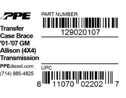 PPE Diesel - Transfer Case Brace 01-07 GM Allison 1000 And 2000 Series 4X4 Transmissions PPE Diesel - Image 3