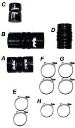LML 11-16 Silicone Hose And Clamp Kit Black PPE Diesel