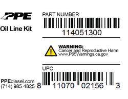 PPE Diesel - Oil Line Kit PPE Diesel - Image 2