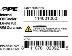PPE Diesel - Internal Oil Cooler Delete Kit GM Duramax 01-10 PPE Diesel - Image 5